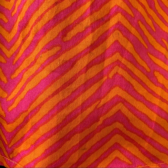 Buckhead Betties ruffle chiffon sleeveless tie neck Chevron top 6684 - Picture 7 of 10